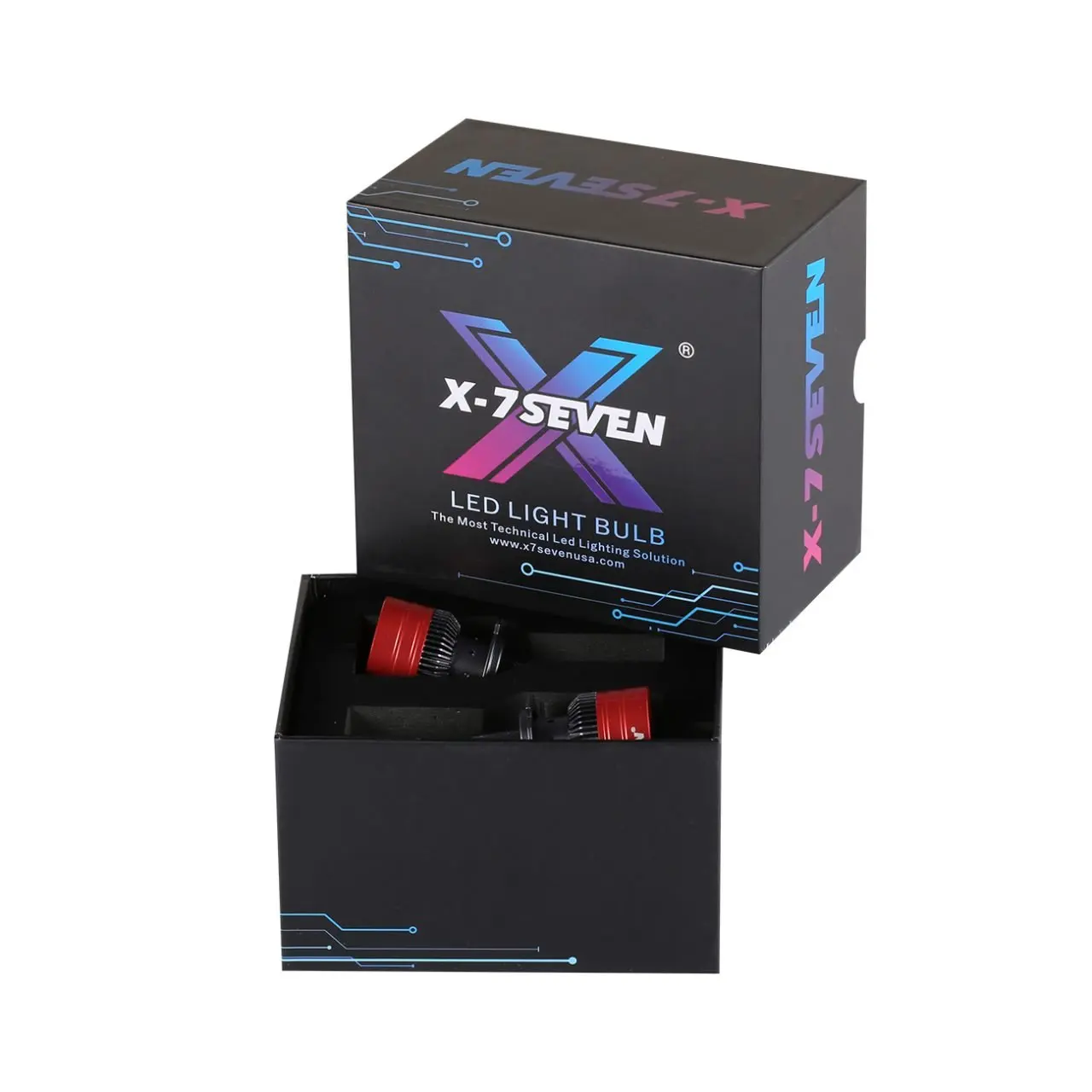 X-7SEVEN X-Aurora светодиодный 100W 10000LM 6500K Canbus декодер EMC лампы фар высокой мощности 9004 9005