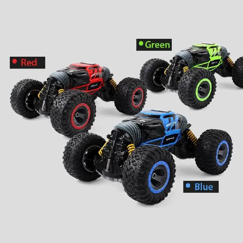 1:16 пульт дистанционного управления трюк скручивание 4WD привод скалолазание Автомобиль 2,4G радио-управление led машина RC автомобили двойной режим трюк внедорожный автомобиль
