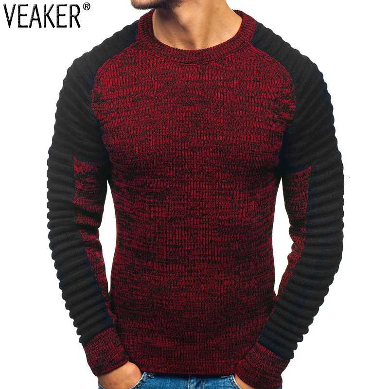 Новинка 2019 Мужской приталенный плиссированный свитер пуловеры мужской в стиле