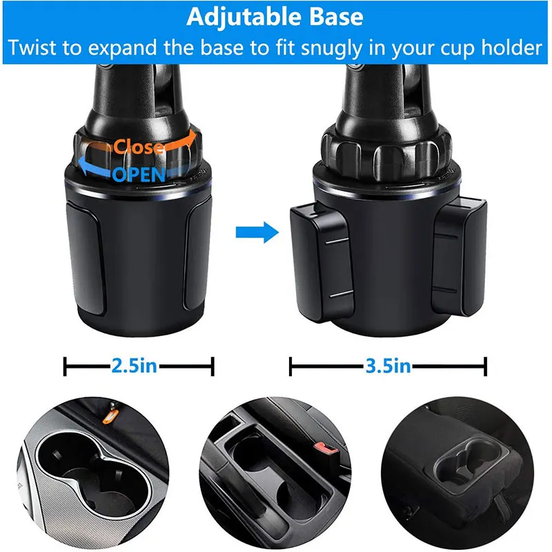 universal cup holder tablet mount car mount adjustable gooseneck cup phone holder car cradle for ipad 12 9 iphone 12 x free global shipping