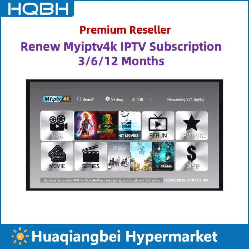 Обновите Астон Myiptv4k Myiptv IPTV годовая подписка для Сингапура Малайзии Австралии Индонезии