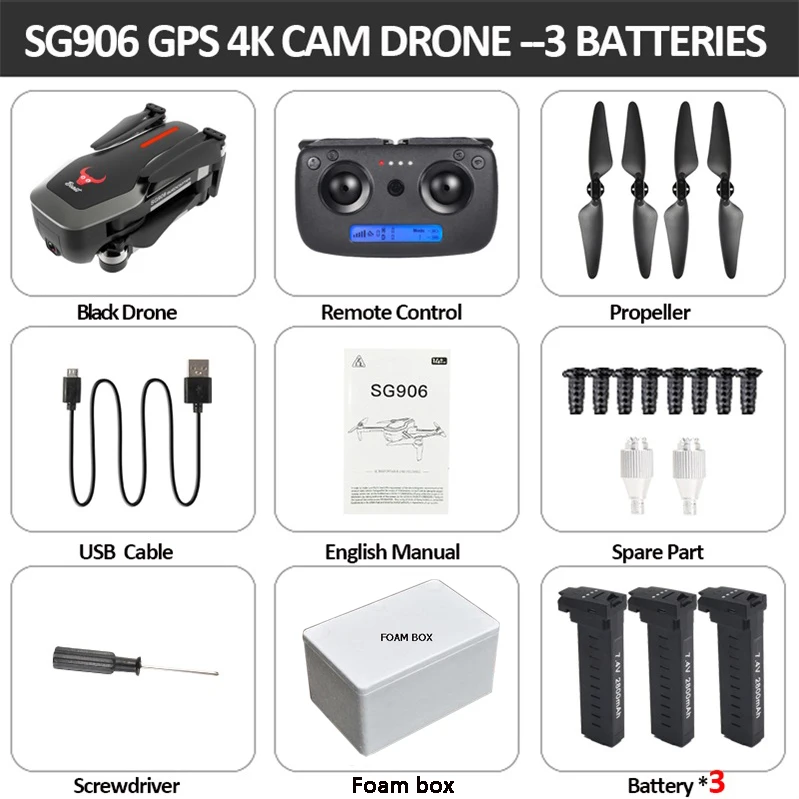 black 3B SG906 мини-Дрон gps 5G Wi-Fi FPV RC zangao Selfie 4 K бесщеточный Дрон com Câmera HD RC Квадрокоптер dobravel Dron VS VISUO XS809 - Цвет: black 3B