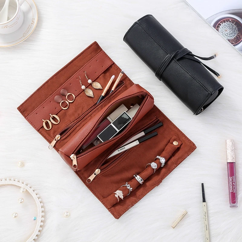 

Сумка Складная для хранения ювелирных изделий, фетровый складной органайзер для хранения колец, серег, ожерелий, браслетов