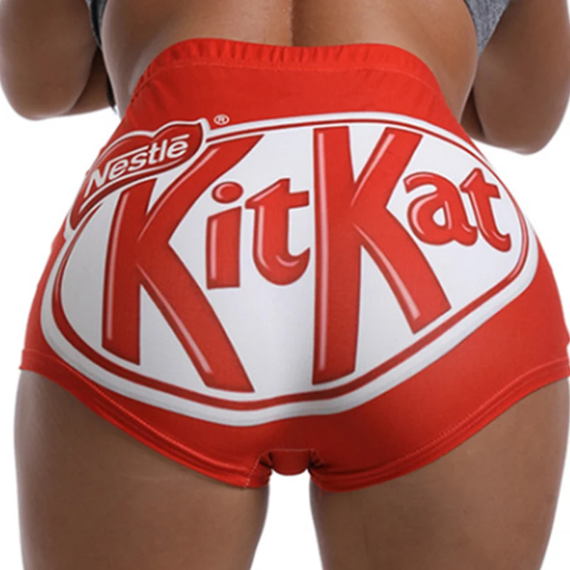 

2021 Women's Fitness Shorts Letter Print Yoga Shorts Summer High Waist Hips Sports Shorts