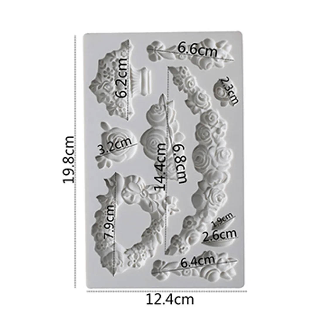 Форма для кексов из полимерной глины с узором розы силиконовая форма смолы 3d