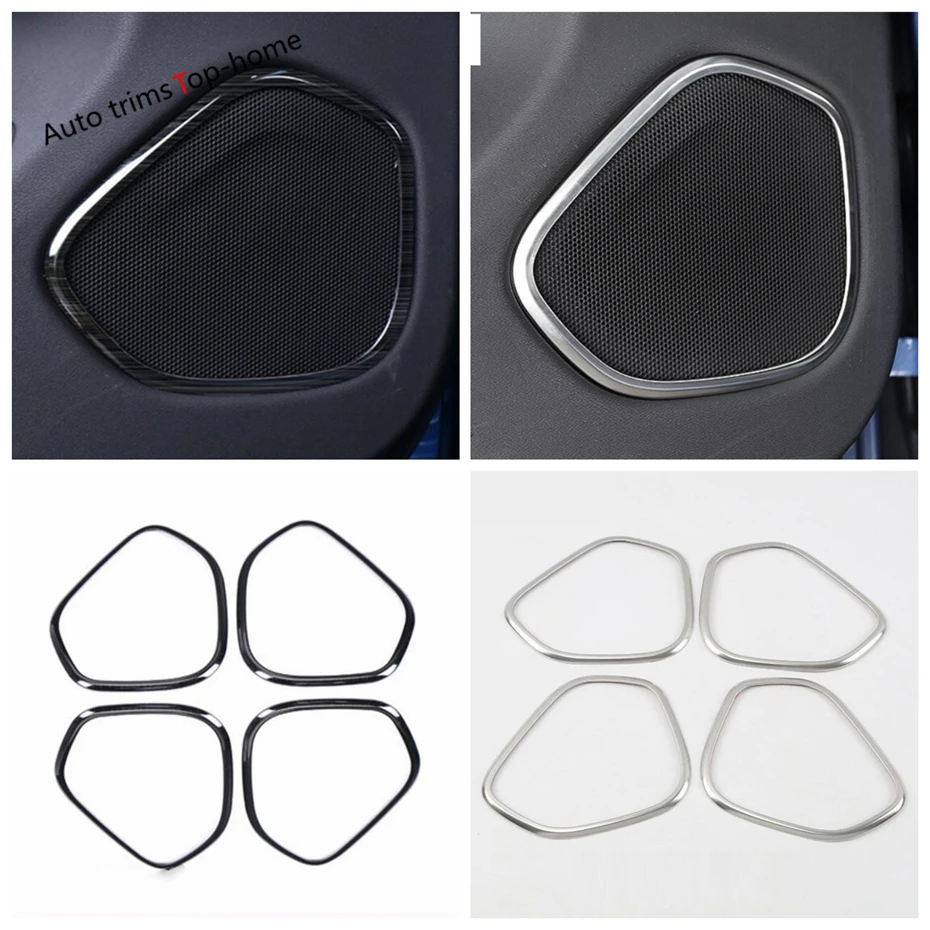 

Yimaautotrims Stainless Steel Interior Fit For VOLVO XC60 2018 - 2021 Door Stereo Speaker Sound Audio Loudspeaker Cover Trim