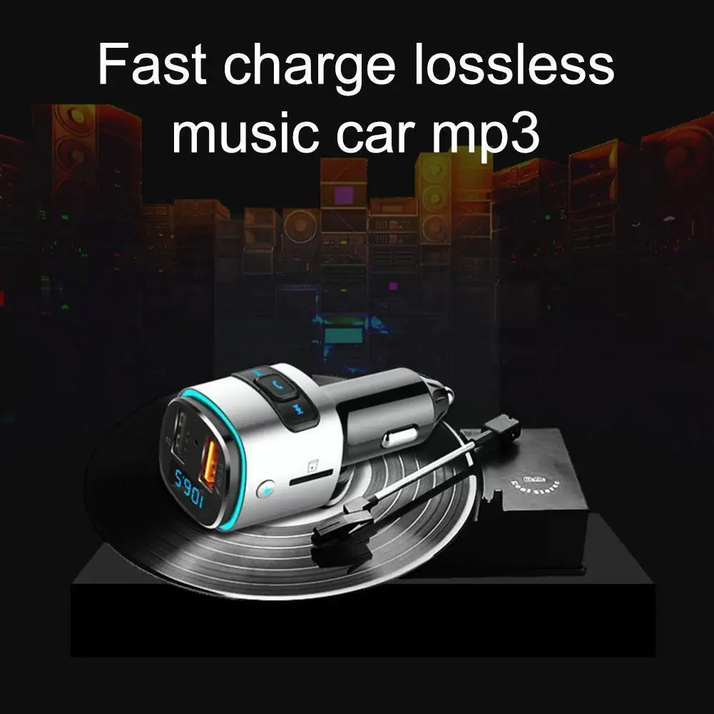 

Car Player Bc41/bc42 Car Mp3 Bluetooth Player 7 Color Charge Lossless Fast Ambient Qc3.0 Music Car Mp3 Light E9g6