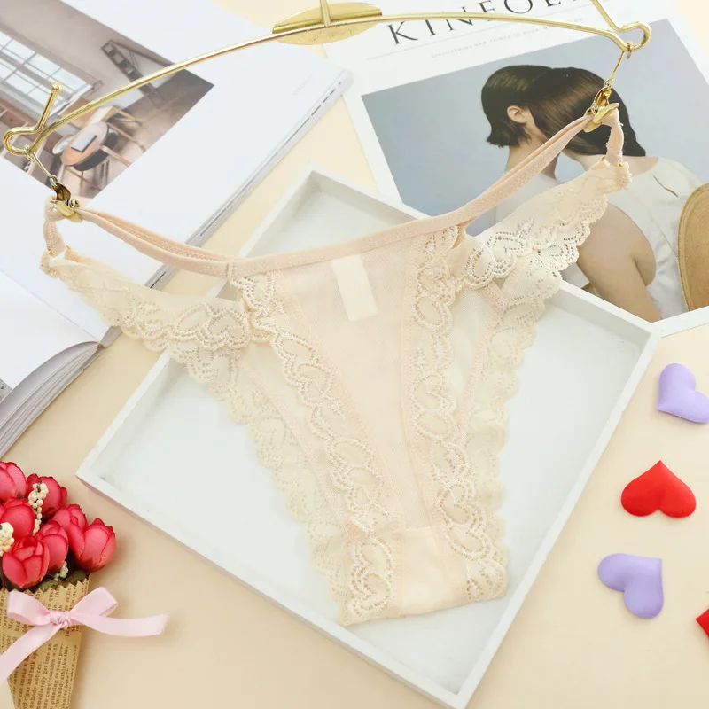 Кружевные ультратонкие сетчатые прозрачные сексуальные стринги с низкой талией