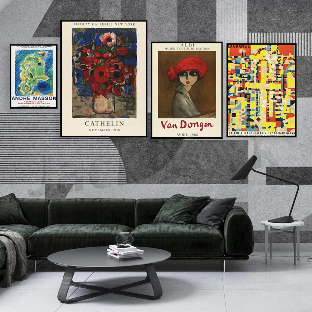 Выставочный плакат на холсте | Французская Современная живопись Рекламная акция