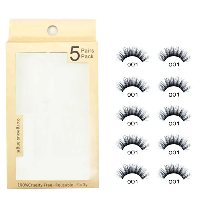 5 пар накладных ресниц с упаковочной коробкой долговечные магнитные 3d ресницы