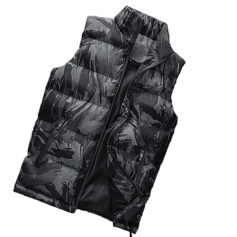 

Large size new fall/winter down cotton waistcoat youth Korean version of the waistcoat men's waistcoat slim vest jacket