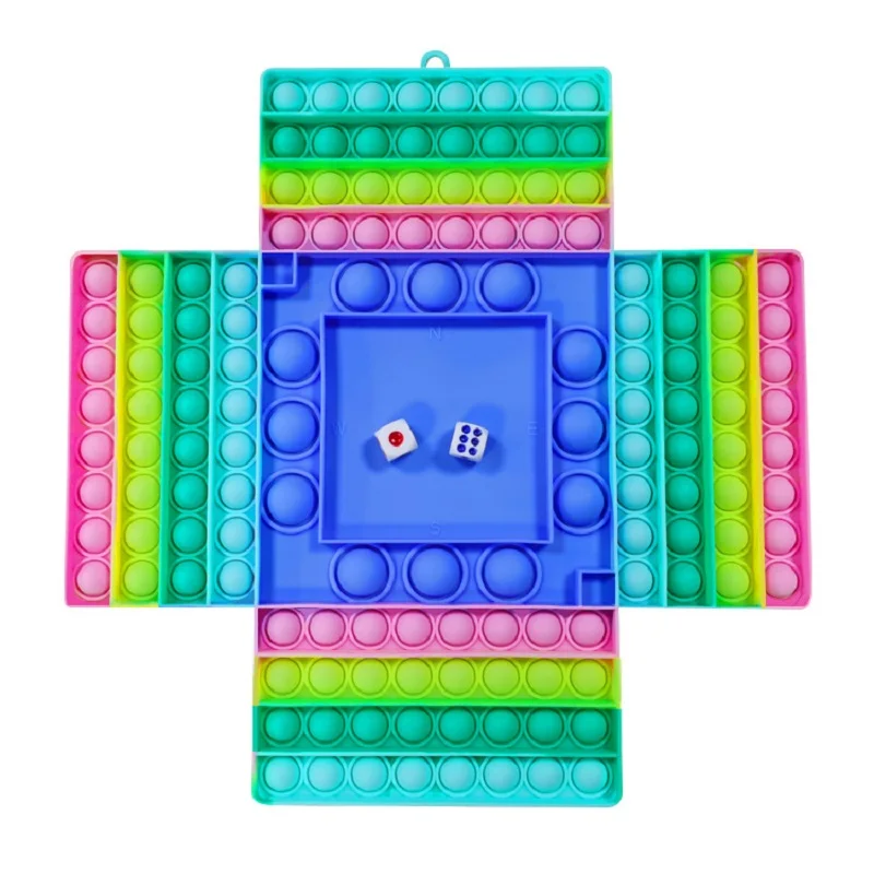 

Silicone Push Bubble Chessboard Fingertip Toys Anti-Stress Set Stress Reliever Fidget toys Adults Children Game Toys Big Size