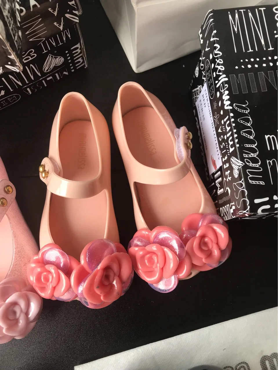 as pic4 Mini Melissa/сандалии для девочек; коллекция года; Летняя обувь с рисунком Микки и Минни; прозрачная обувь; сандалии для девочек; нескользящие детские сандалии для малышей - Цвет: as pic4