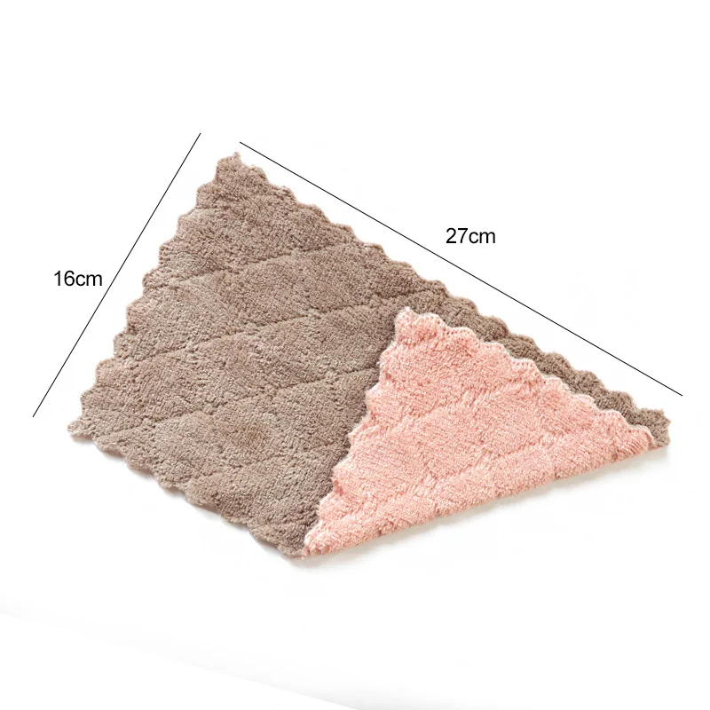

Super Absorbent Kitchen Towels Soft Microfiber Cleaning Cloths Non-stick Oil Dish Cloth Rags For Kitchen Household Dish Towel