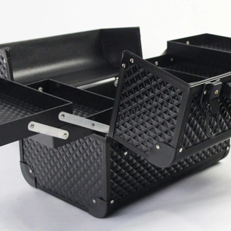 Big Size Black Makeup Organizer Cosmetic Jewelry Box Make Up Storage Boxes Handbag Holder Travel Suitcase Gifts | Дом и сад