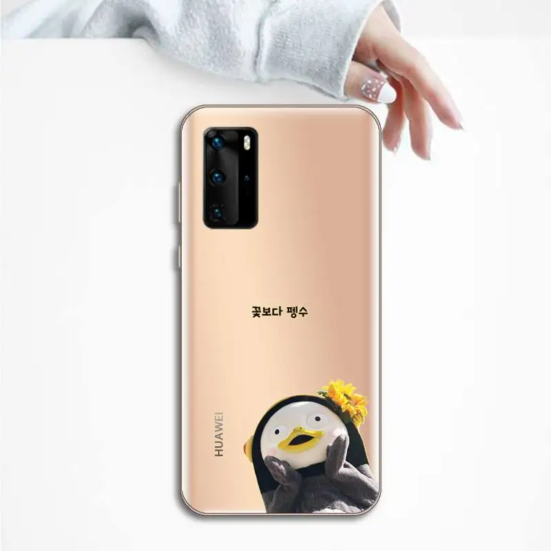

Penguin Pengsoo cute cartoon Phone Case Transparent for Huawei P honor 8 10i 20 30 40 smart 2019
