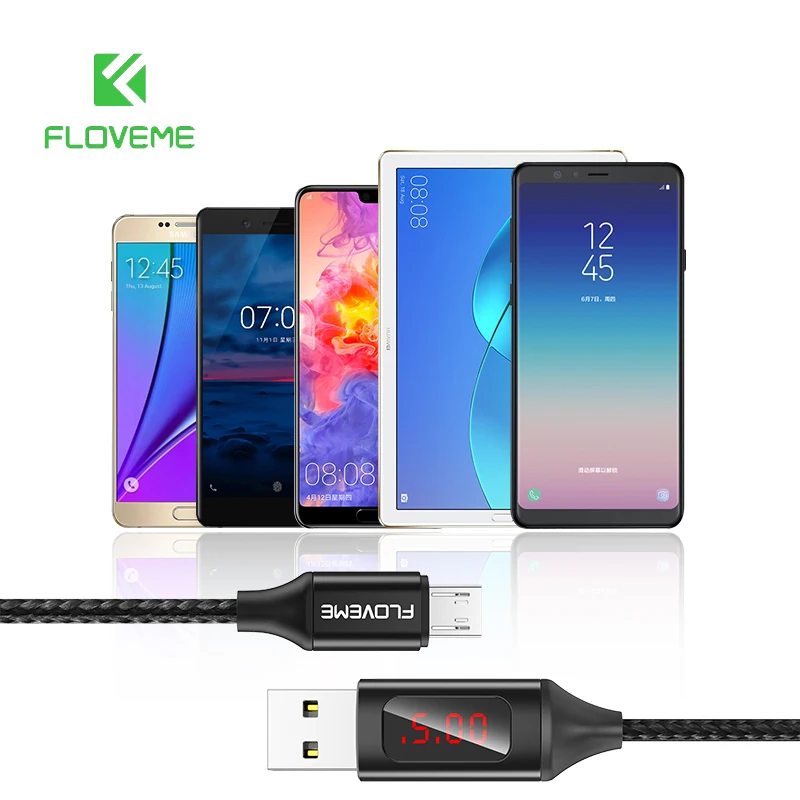 FLOVEME LED USB Type C кабель быстрая зарядка мобильный телефон Android зарядное устройство