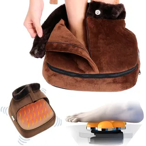 Электрический обогреватель для ухода за ногами, инструмент, уютная бархатная грелка для ног унисекс, массажер, большие тапочки, подогрев ног, теплая Массажная обувь