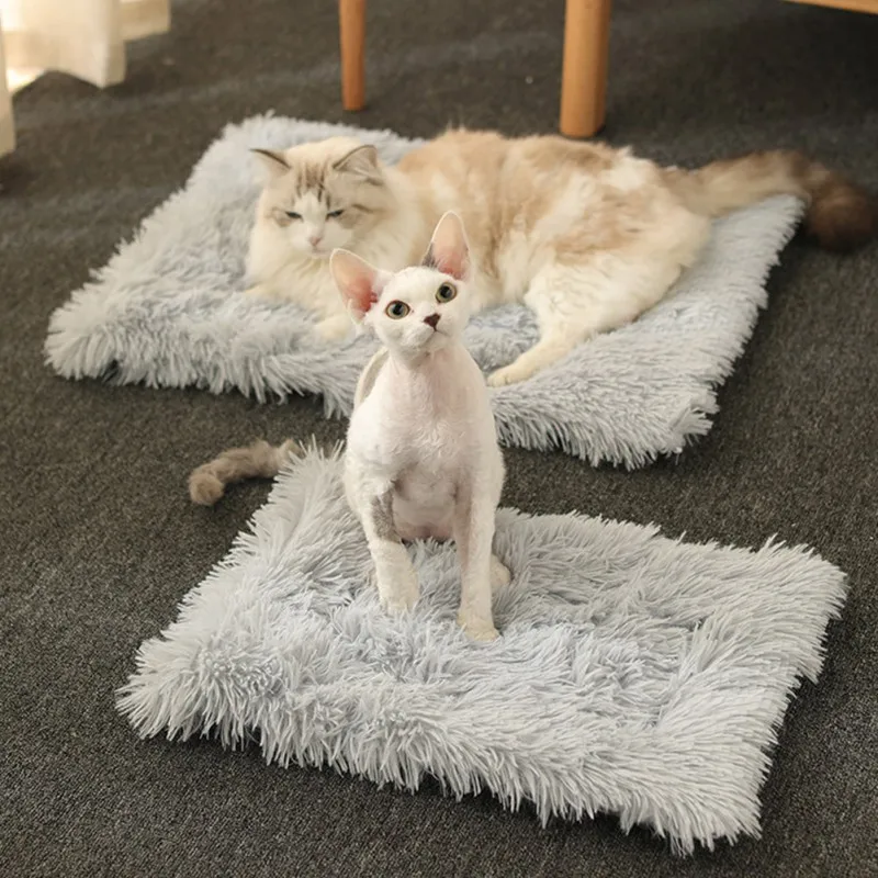 

Super Soft Dog Bed Two-purpose Pet Cats And Dogs Warm Long Plush Blanket Deep Sleeping Pet Mat Kennel Floor Mat Cushion