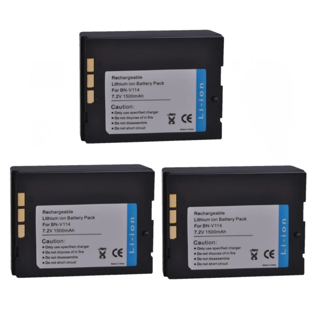 3 шт. BN-V114 BN-V114U BN V114 V114U Батарея для JVC GR-DVP1 GR-DX100EK GR-DX45 GR-DVP3 GR-DX106 GR-DX48 ST GR-DX107 |