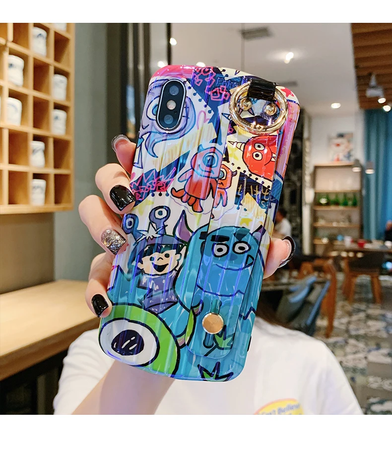 Мягкий чехол для телефона с ремешком на запястье для huawei P30, мультяшный динозавр, монстры, для huawei P20 pro mate20 pro nova 3 4 5, милый чехол