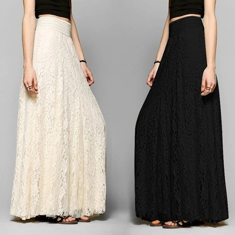 

Fashion White Silver High Waist Party Wear Maxi Female Pleated Skirts New Style Womens Ladies Long Summer Skirt 2021