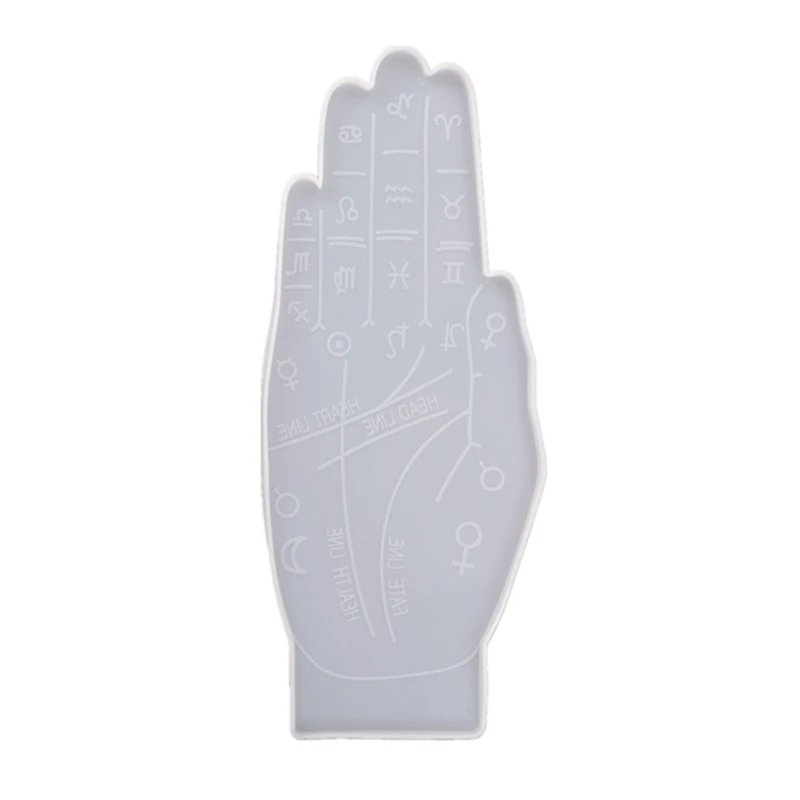 

L5YD Palmistry Constellation Tray Epoxy Resin Mold Coaster Serving Plate Silicone Mould DIY Crafts Decorations Casting Tool