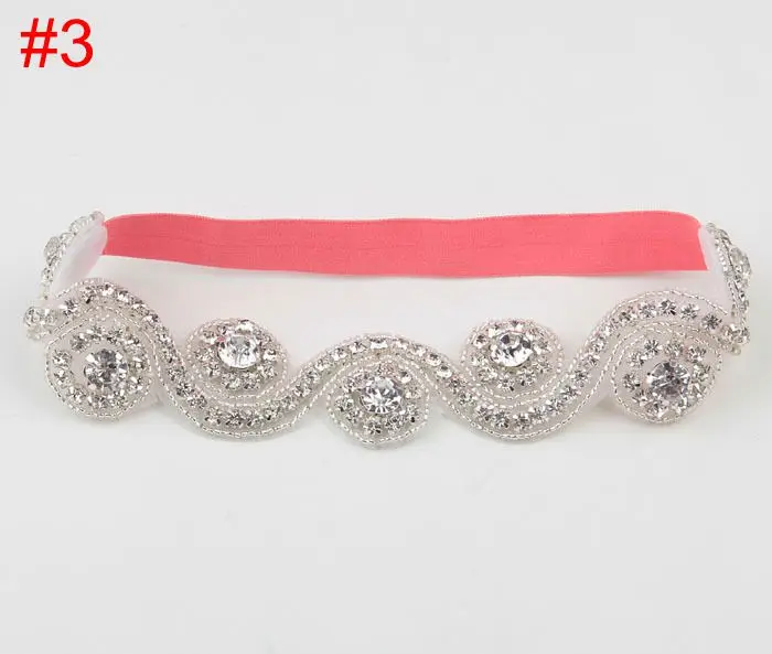 

Boutique Women Baby Girls Round Rhinestone Beads Headband Wedding Hair Band Accessory Fashion Kids Headwear Party Decoration