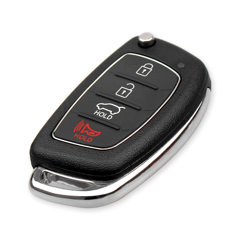 KEYYOU 4 Button Filp Remote Car Key Shell Fob Case For Hyundai Tucson Mistra HB20 SANTA FE IX35 IX45 Accent I40 Solaris | Автомобили и