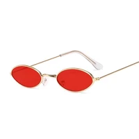 retro small oval sunglasses women vintage brand shades black red metal color sun glasses for female fashion designer lunette