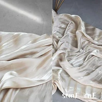 imitation silk fabric light camel color for diy patchwork decor nightgown suit cheongsam shirt skirt dress designer fabric