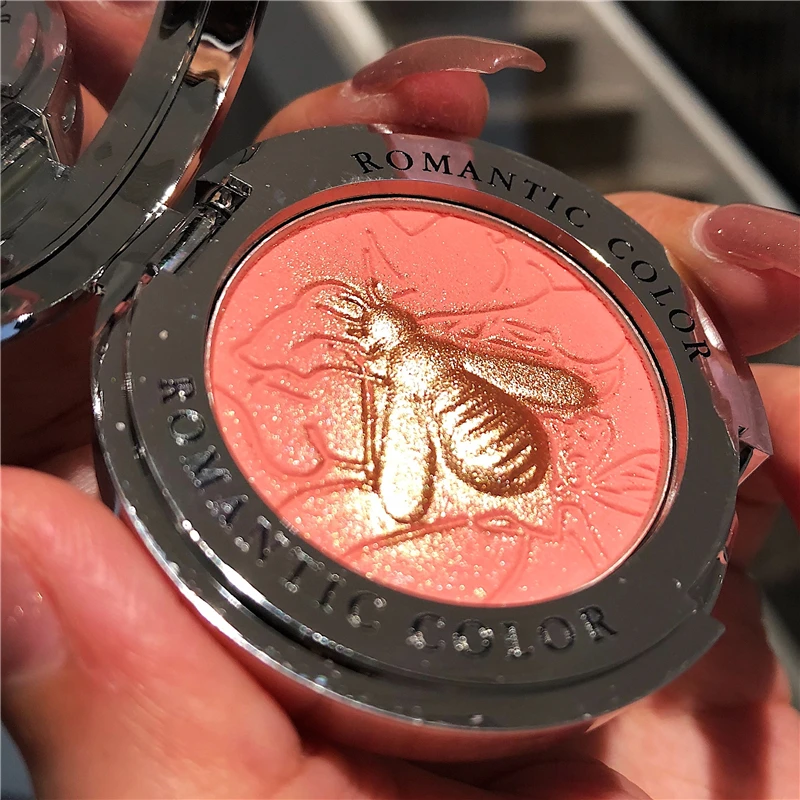 

Single Color Blush Palette Long Lasting Giltter Mineral Powder Pink Rouge Natural Cream Cheek Tint Peach Blusher Face Cosmetics