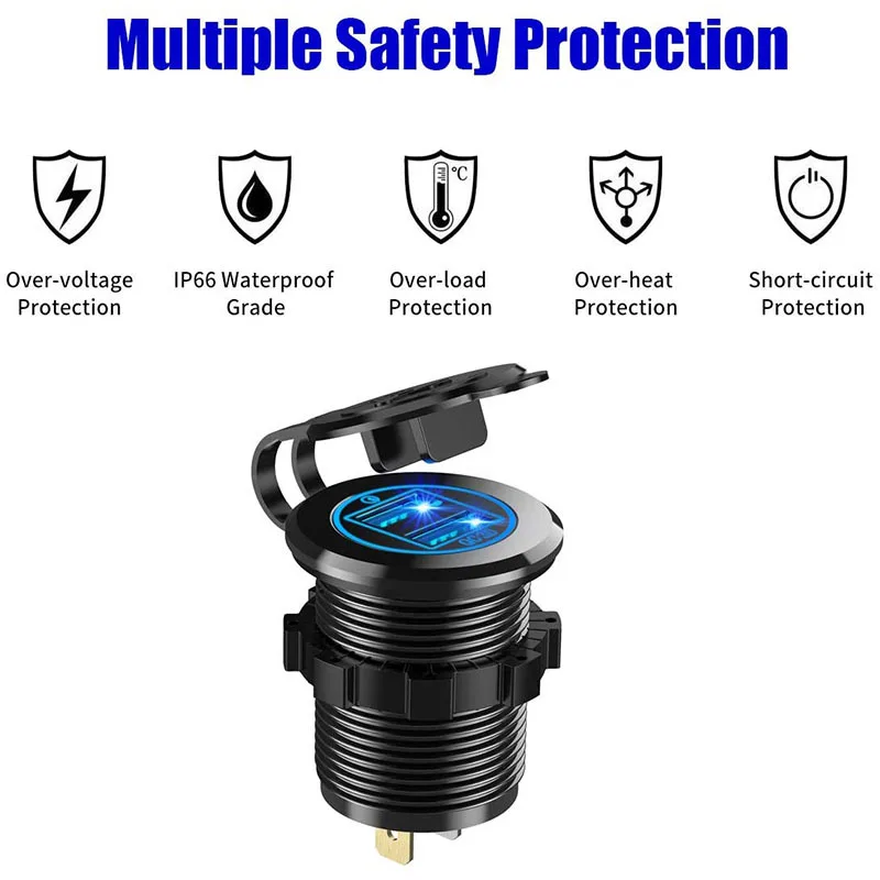Универсальное автомобильное зарядное устройство с двумя USB-портами 36 Вт 3 0 12 В |