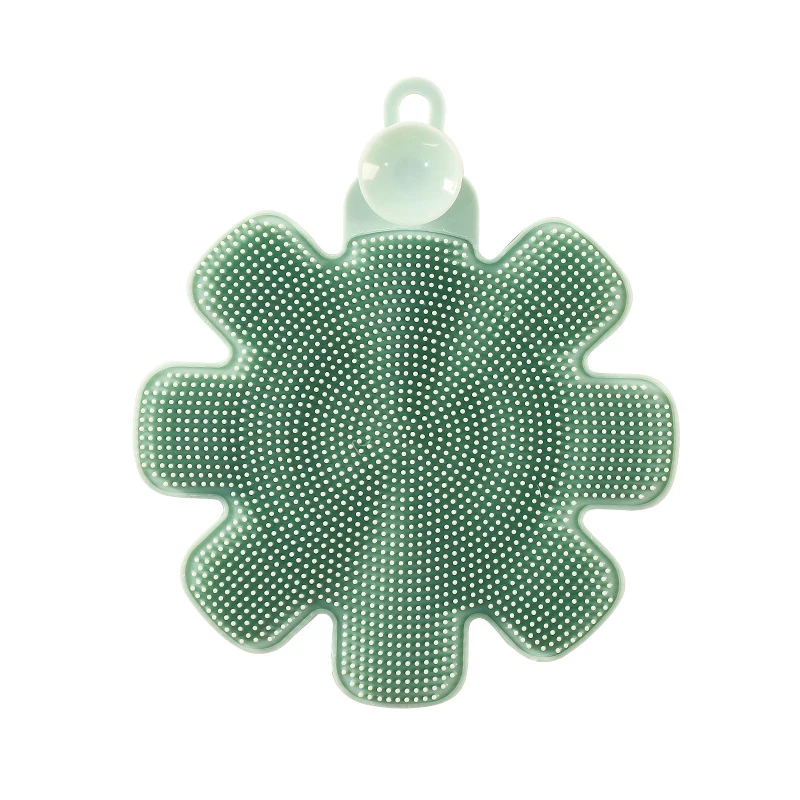 

1 Pcs Silicone Cleaning Brush Dishwashing Sponge Cutlery Kitchenware Brush Durable Scouring Pad for Kitchen