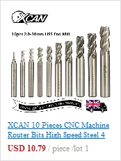 XCAN 10 шт. 3,175 мм хвостовик концевые фрезы CNC режущий Длина 15/17 мм/20 мм/22 мм Один Флейта Спираль Фрезы для контурной обработки одиночных каннелюр фреза