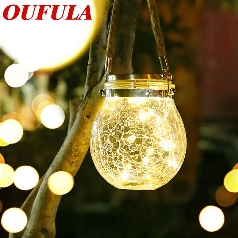 OUFULA солнечные портативные фонари трещины желания свет ландшафт светильник сад