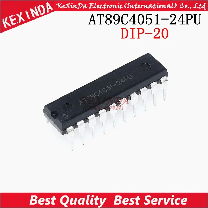 Бесплатная доставка 2 шт./лот AT89C4051 24PU 24 DIP 20 новое и оригинальное|Интегральные