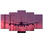 Картины на холсте с изображением самолета, 5 шт.