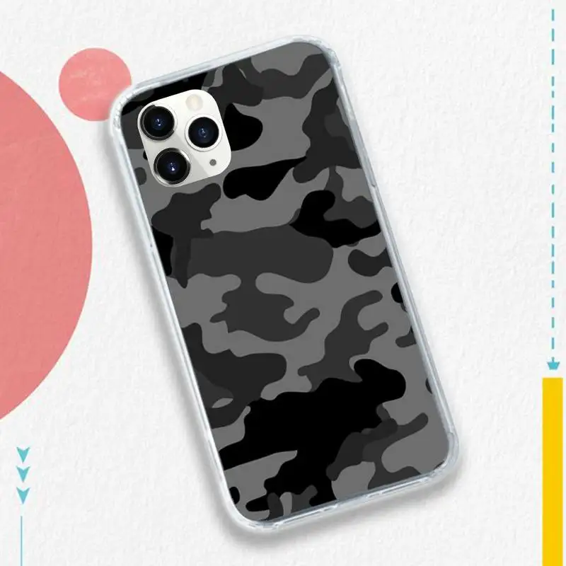 

Military Army Camo Camouflage Pattern Phone Case for iPhone 11 12 pro XS MAX 8 7 6 6S Plus X 5S SE 2020 XR