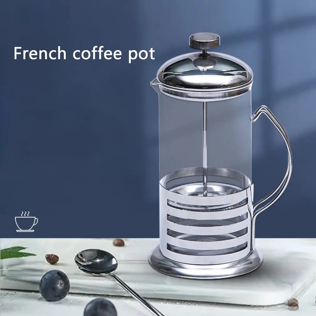 

Stainless Steel Coffee Pot French Press Teapot Portable Stainless Steel Tea Maker Household Simple Tea Maker