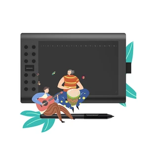 Графический планшет GAOMON M106K PRO, 10 дюймов, 8192 уровней пассивного пера и 12 быстрых клавиш, поддержка WindowsMacAndroid