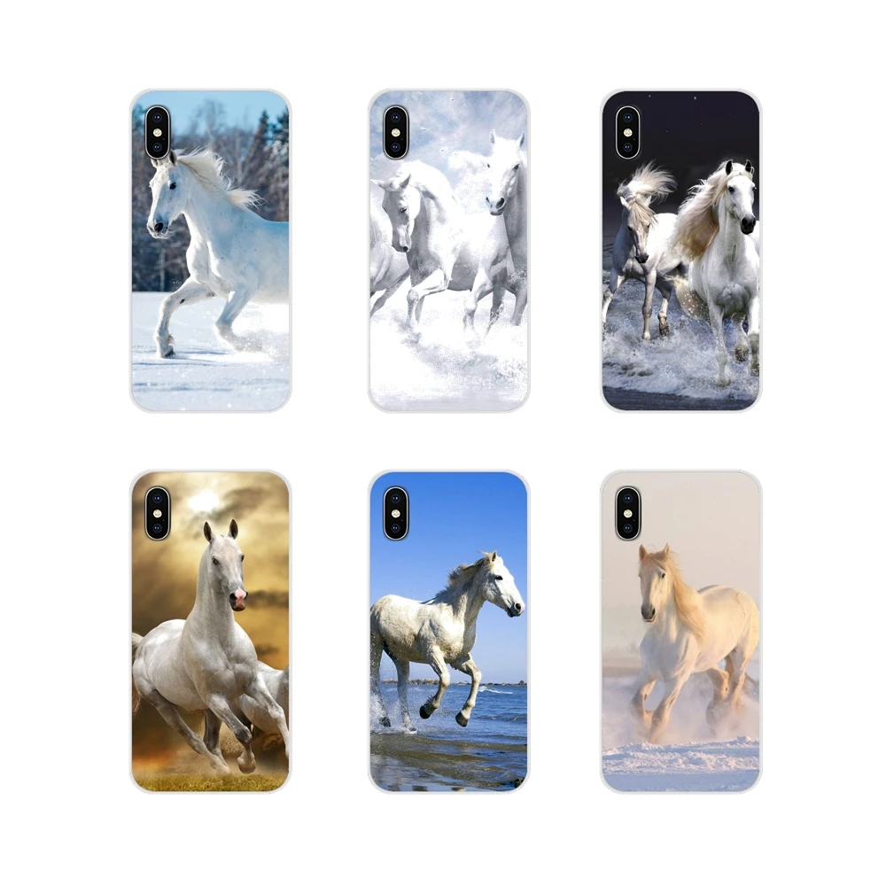 Белая лошадь для Apple iPhone X XR XS 11Pro MAX 4S 5S 5C SE 6S 7 8 Plus ipod touch 5 6 Аксессуары чехлы