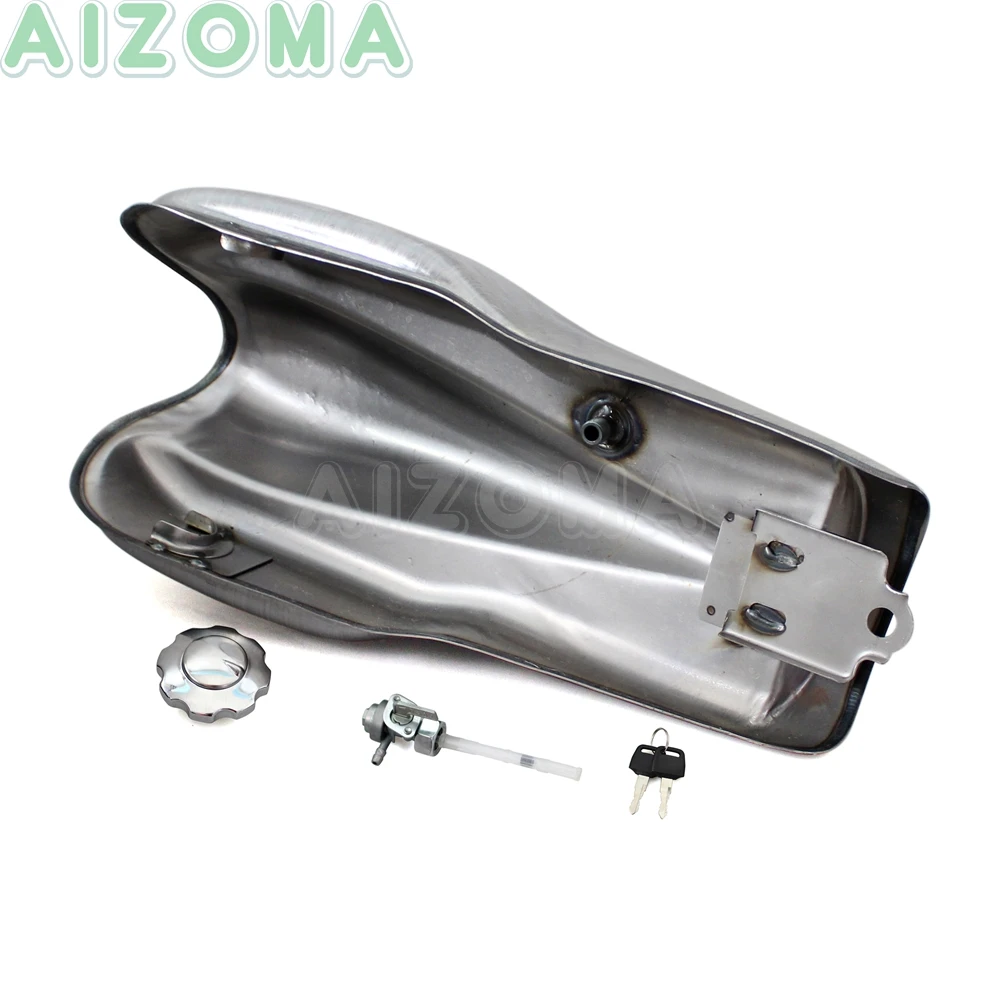 Винтажный топливный бак для мотоцикла емкостью 10 л и 2 6 галлонов с крышкой