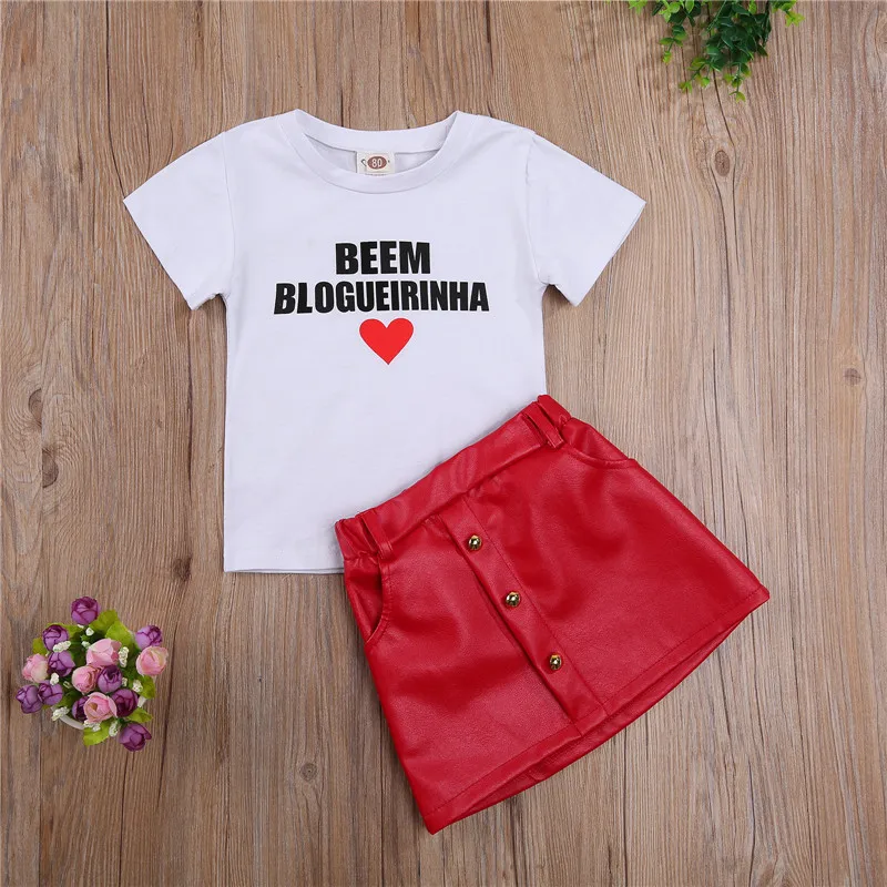 Сарафан для маленьких девочек футболка с короткими рукавами и буквами топы