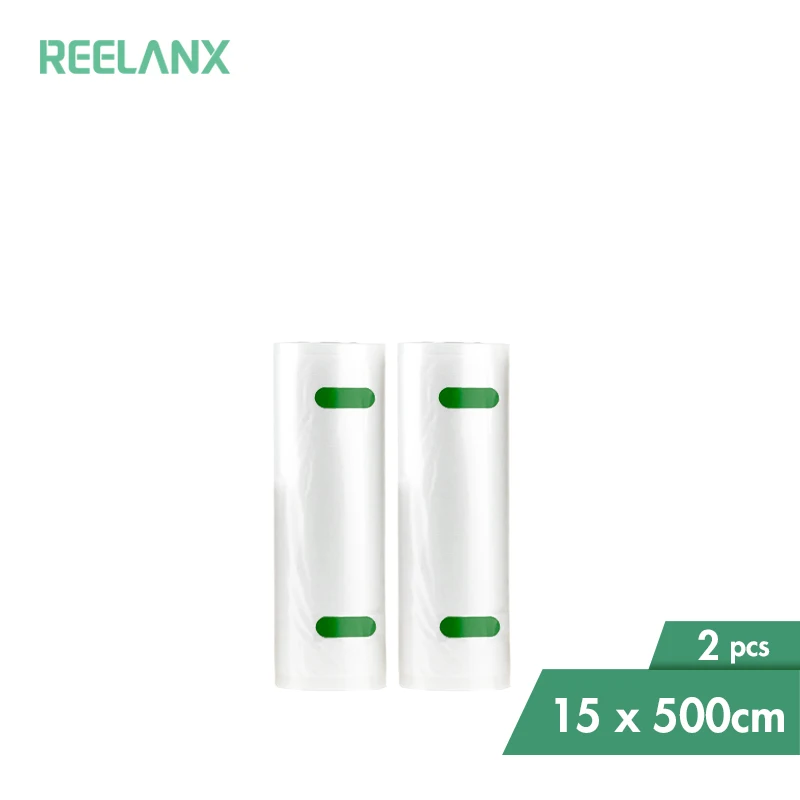 Вакуумные пакеты REELANX 2 рулона 15*500 см для пищевых вакуумных упаковщиков