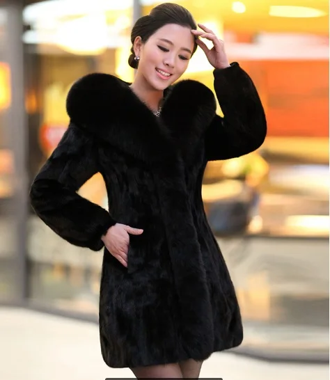 Черная шуба из искусственного меха куртка 2020 женская зимняя норковая длинная