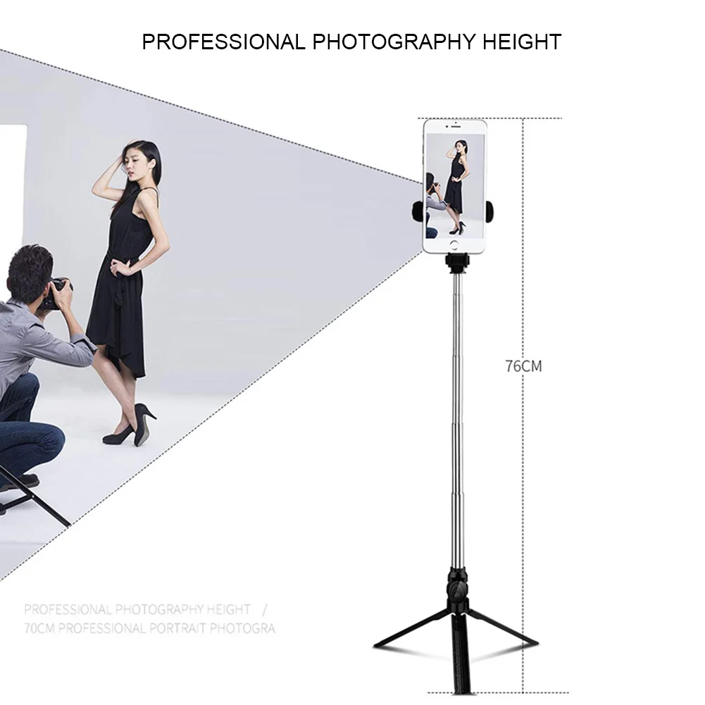 

Bluetooth Selfie Stick Retractable Rotatable Portable Multifunctional Phone Bracket DJA99