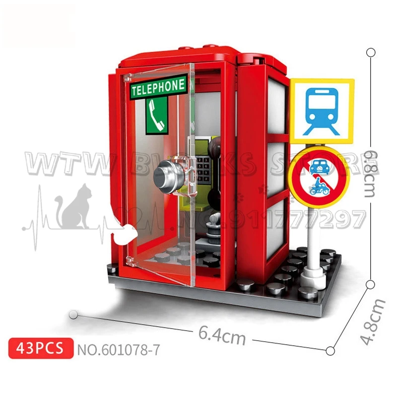 Japanese-style Mini Street View Series Sushi Bar Takoyaki Dorayaki Shop Grocery Store Creative DIY Building Blocks Toys For Kids | Игрушки и