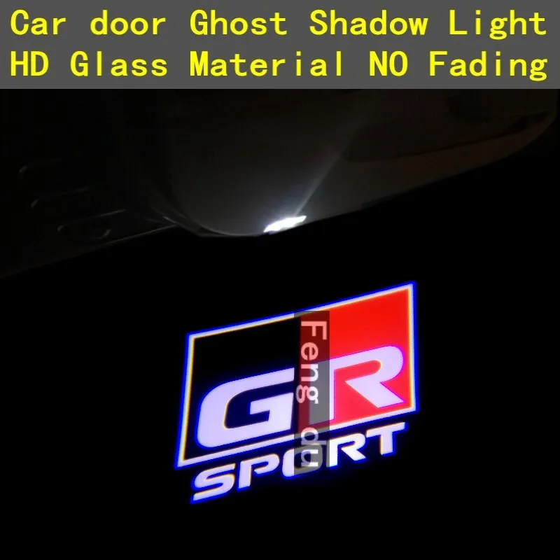 

2pcs For logo GT86 FT AE GR SPORT 86 HD No Fading LED Car Door Light Projector Ghost Shadow Light Welcome Light Courtesy Light