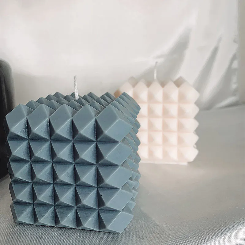 

Cube Candle Silicone Mold Diamond Design Rubik's Cube Candle Aromatherapy Decoration Candle Silicone Mold Candle Making